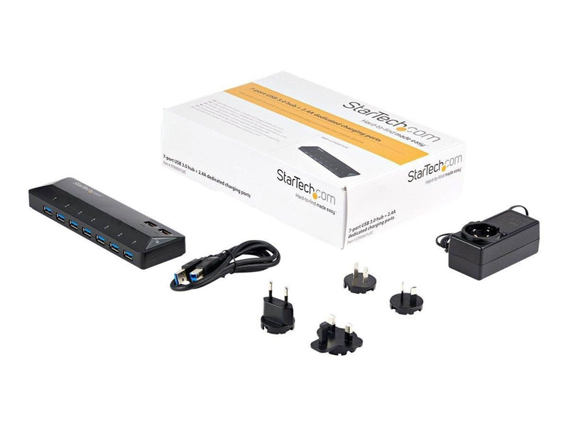 StarTech.com 7-Port USB 3.0 Hub plus Dedicated Charging Ports USB-Hubs - USB 3.2 - 7 - Schwarz