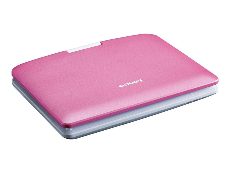 Lenco DVP-910PK - Portable 9" DVD player with USB headphones and mounting bracket - Pink/White