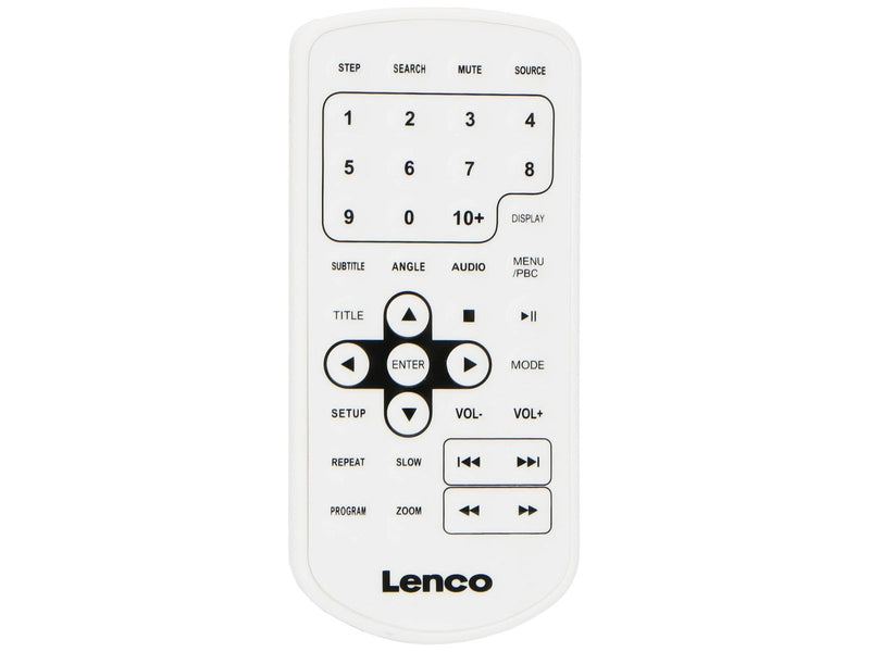 Lenco DVP-910PK - Portable 9" DVD player with USB headphones and mounting bracket - Pink/White