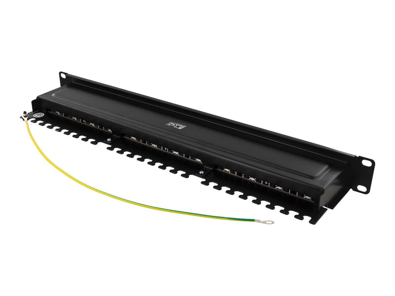 Deltaco STP patch panel 24xRJ45 Cat6a 1U 19"