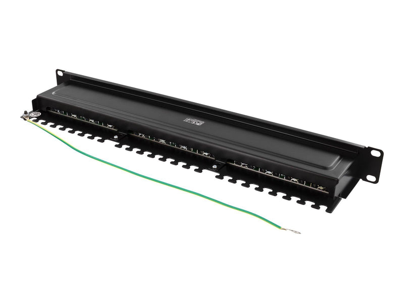 Deltaco PAN-201 STP patch panel 24xRJ45 Cat6 1U 19" metal black
