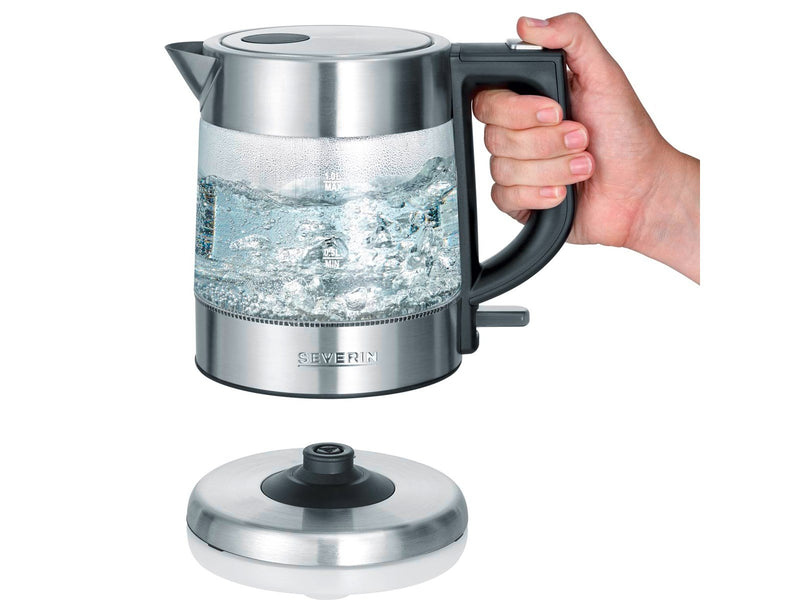SEVERIN Wasserkocher WK 3468 - glass/stainless steel/black - Glass/stainless steel/black - 2200 W