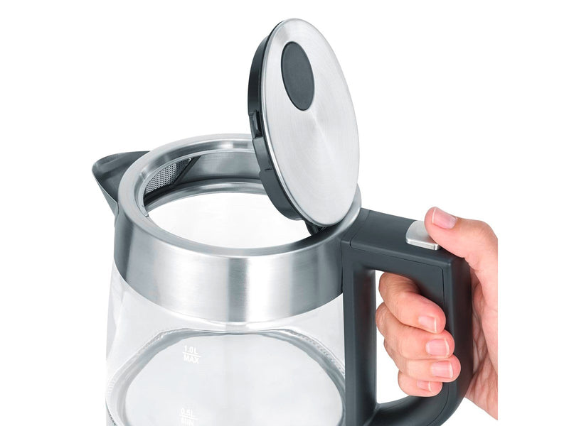 SEVERIN Wasserkocher WK 3468 - glass/stainless steel/black - Glass/stainless steel/black - 2200 W