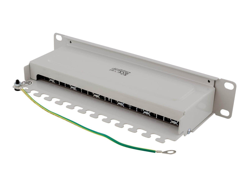 Deltaco 10" patch panel 12xRJ45 Cat6a STP 10Gb