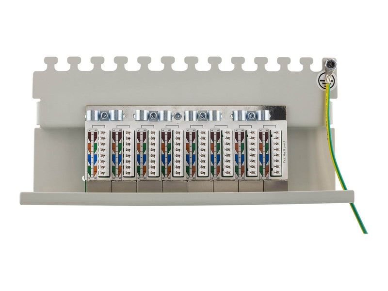 Deltaco Patch Panel 8xRJ45 Cat6a wall-mountable metal grey
