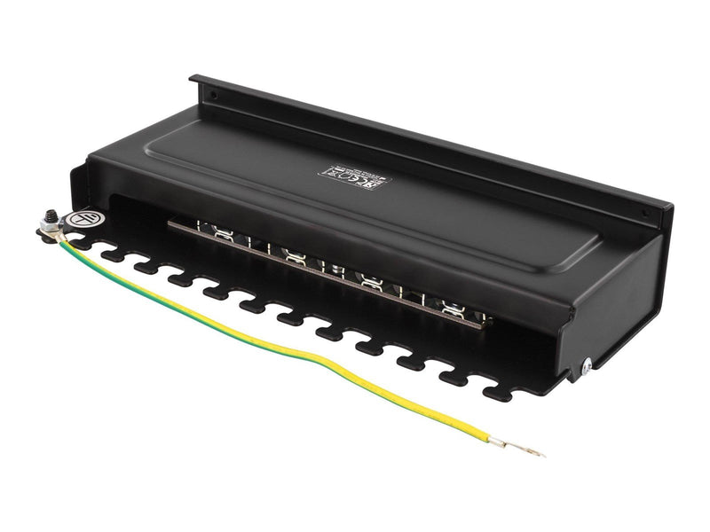 Deltaco PAN-211 Patch Panel 8xRJ45 Cat6a wall-mountable metal black