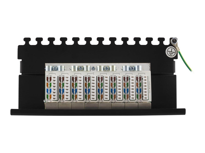 Deltaco PAN-211 Patch Panel 8xRJ45 Cat6a wall-mountable metal black