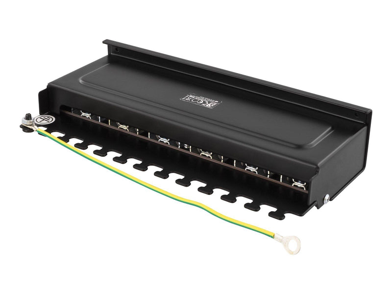 Deltaco Patch Panel 12xRJ45 Cat6a wall-mountable metal black