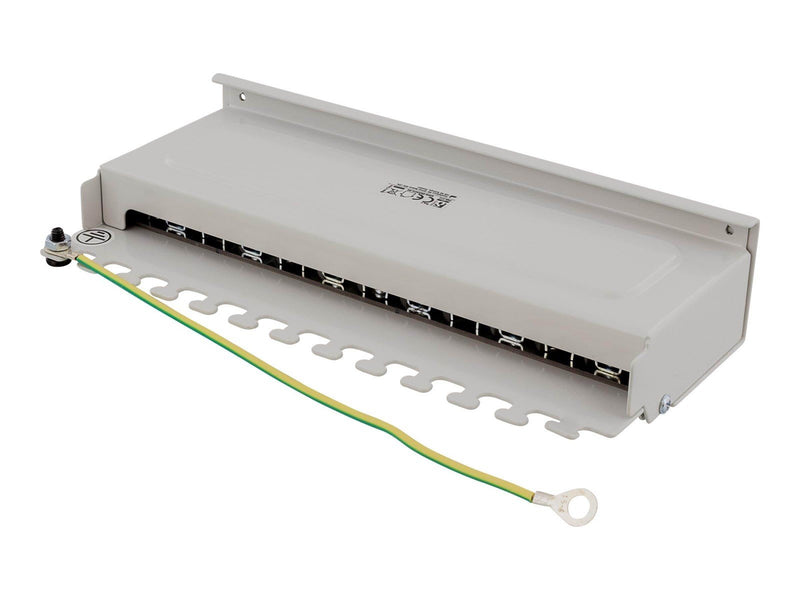 Deltaco PAN-212 Patch Panel 12xRJ45 Cat6a wall-mountable metal grey