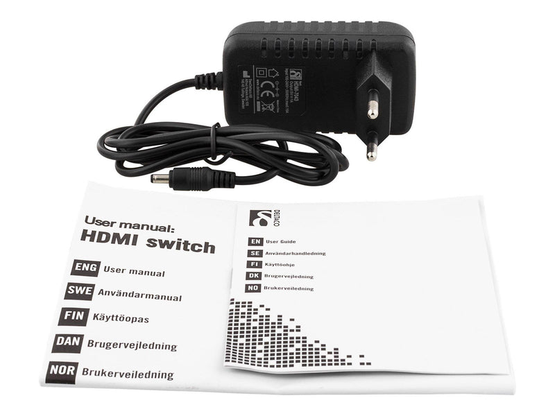 Deltaco HDMI Switch 3 inputs to 1 output sup 4K