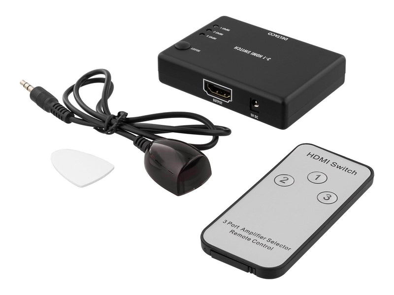 Deltaco HDMI Switch 3 inputs to 1 output sup 4K