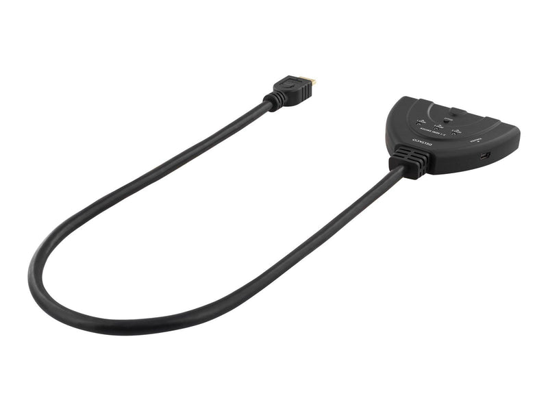 Deltaco HDMI Switch  3 inputs to 1 output 4K in