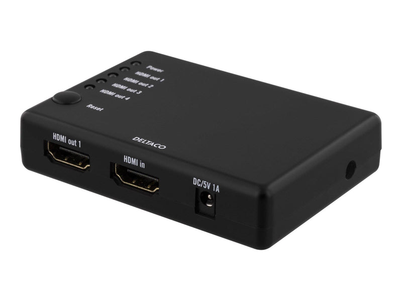 Deltaco HDMI splitter 1x HDMI in 4x HDMI out 6.