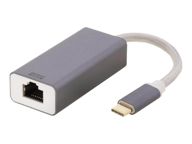Deltaco PRIME USB-C Network Adapter Gigabit alu.
