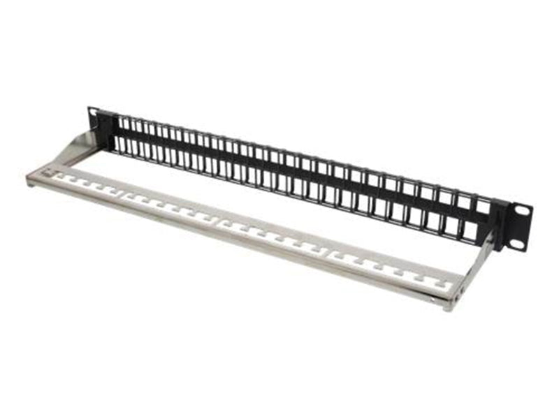 Deltaco 19" Keystone Patch Panel 48 Ports 1U Metal Black