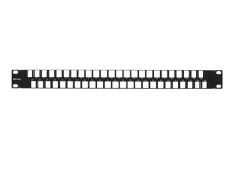 Deltaco 19" Keystone Patch Panel 48 Ports 1U Metal Black