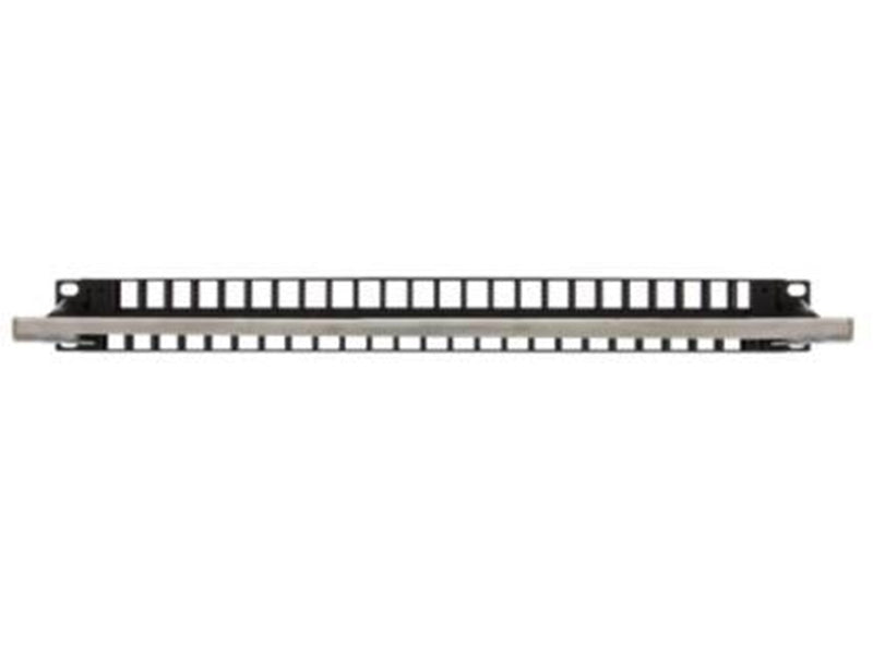 Deltaco 19" Keystone Patch Panel 48 Ports 1U Metal Black