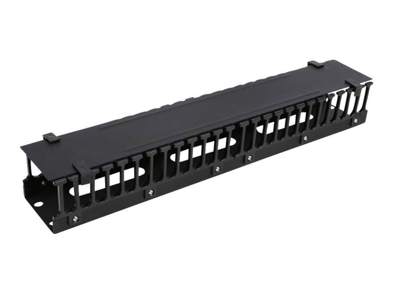 Deltaco 19" cable management metal/plastic finge