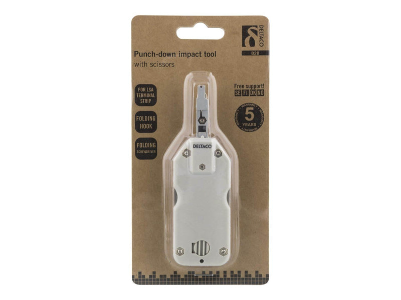 Deltaco VK-263 Compact network cable punchdown tool Krone LSA white