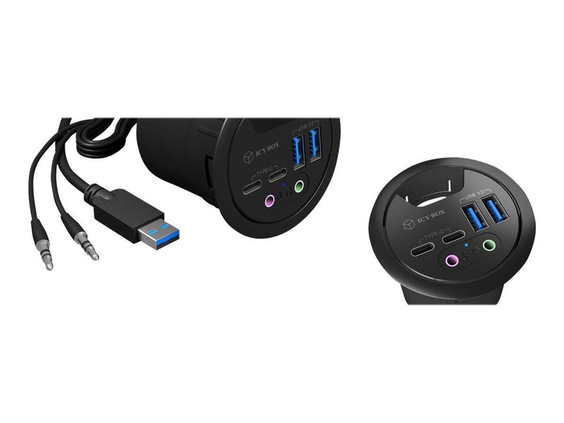 RaidSonic ICY BOX IB-HUB1403B USB-Hubs - 4 - Schwarz