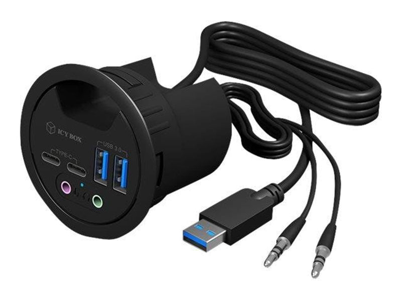 RaidSonic ICY BOX IB-HUB1403B USB-Hubs - 4 - Schwarz