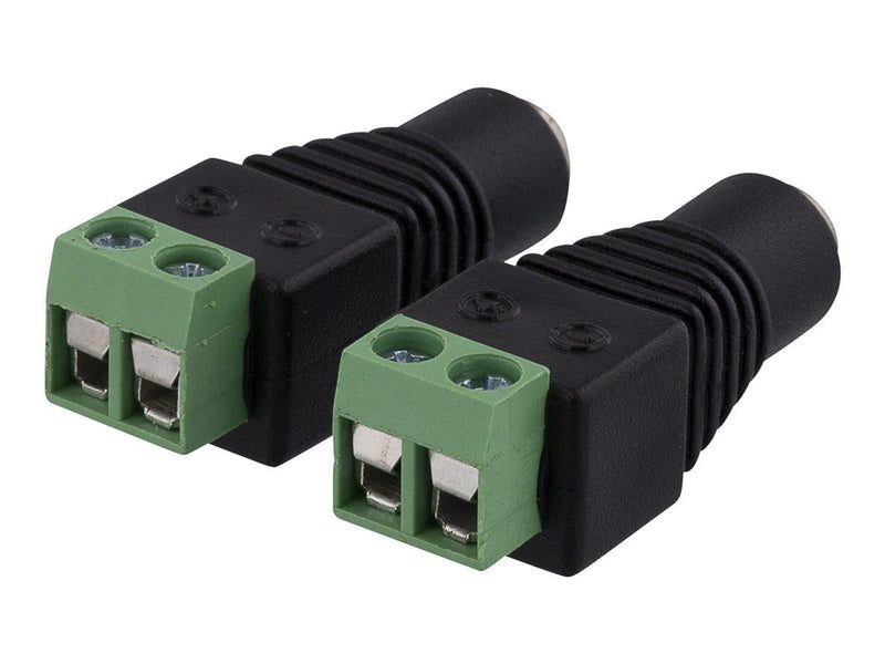Deltaco 2-pin Terminal block to 5.5 DC 2-Pack Sc
