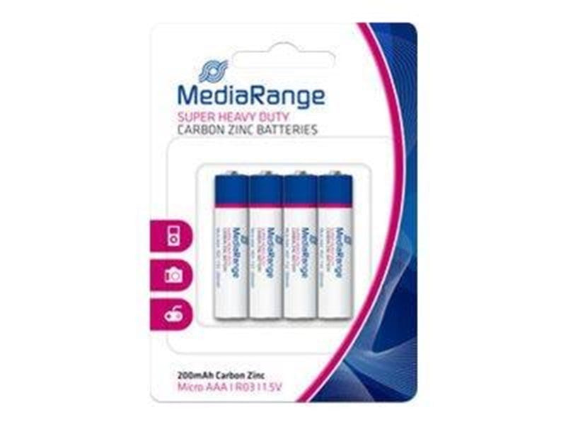 MediaRange battery 4 x AAA / LR03 Carbon Zinc