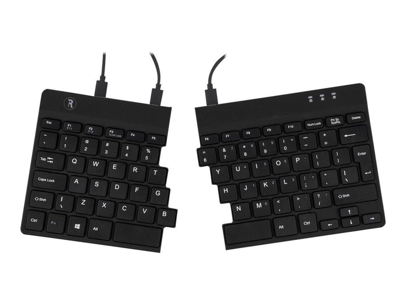 R-Go Tools R-Go Split Ergonomiske tastatur QWERTY (US) sort kablet - Tastaturen - Englisch - US - Schwarz
