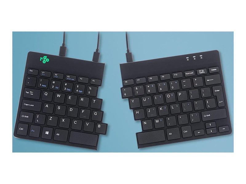 R-Go Tools R-Go Split Ergonomiske tastatur QWERTY (US) sort kablet - Tastaturen - Englisch - US - Schwarz
