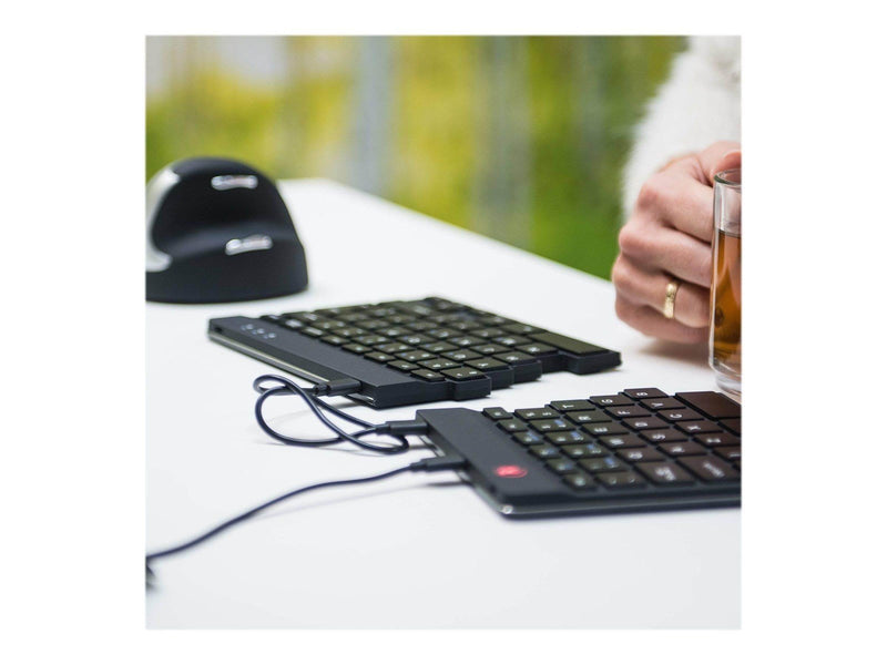 R-Go Tools R-Go Split Ergonomiske tastatur QWERTY (US) sort kablet - Tastaturen - Englisch - US - Schwarz