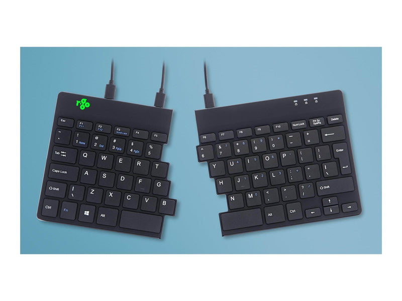 R-Go Tools R-Go Split Ergonomiske tastatur QWERTY (US) sort kablet - Tastaturen - Englisch - US - Schwarz