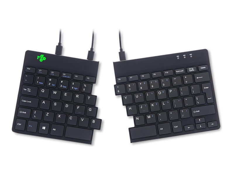 R-Go Tools R-Go Split Ergonomiske tastatur QWERTY (US) sort kablet - Tastaturen - Englisch - US - Schwarz