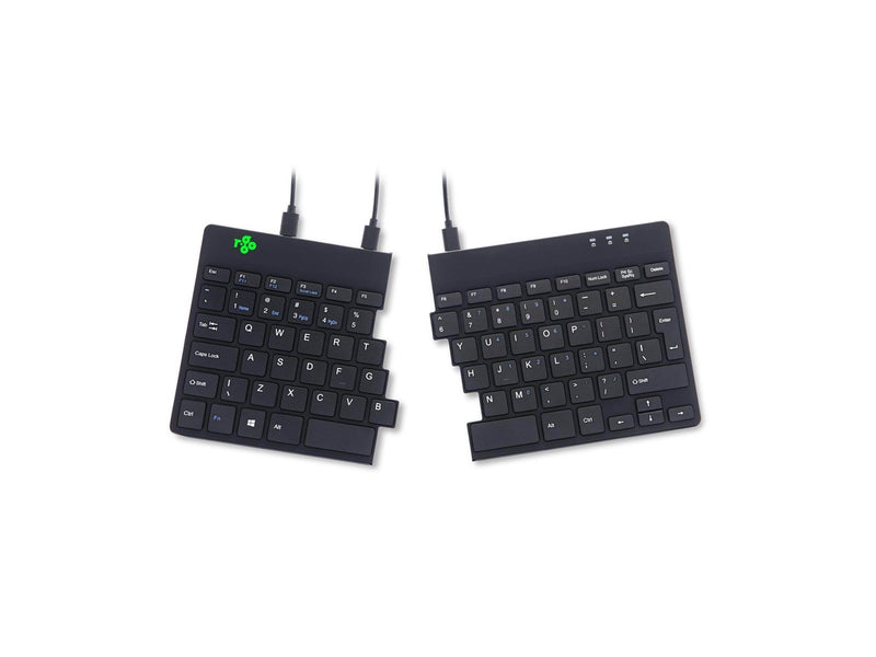 R-Go Tools R-Go Split Ergonomiske tastatur QWERTY (US) sort kablet - Tastaturen - Englisch - US - Schwarz