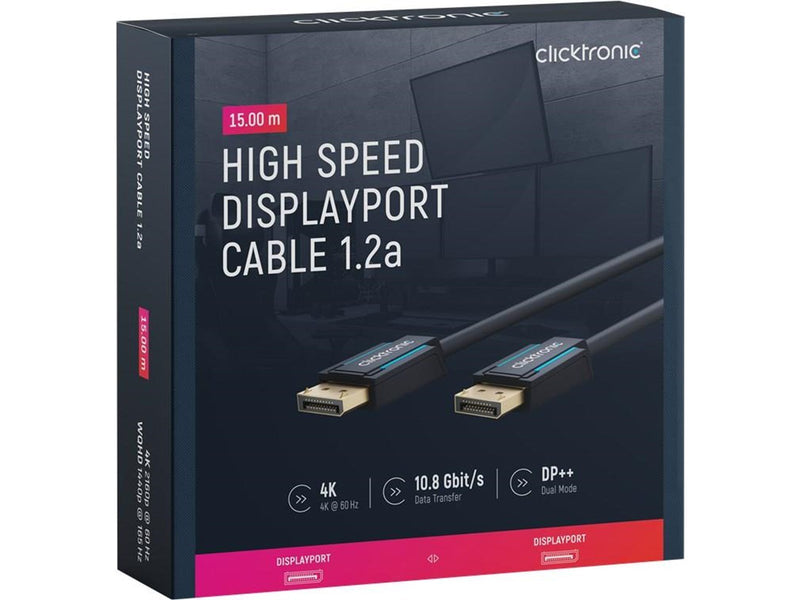 ClickTronic DisplayPort Cable 15m - Audio/Video