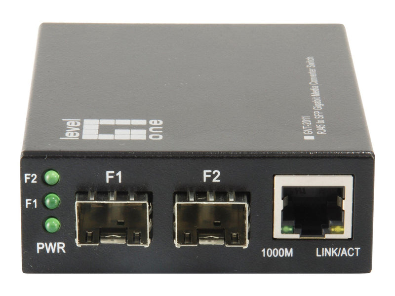 LevelOne GVT-2011 - fibre media converter - 10Mb LAN 100Mb LAN GigE