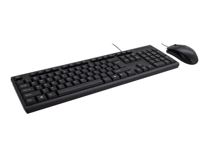 Inter-Tech KB-118 - Tastatur & Maus Set - Englisch - Schwarz