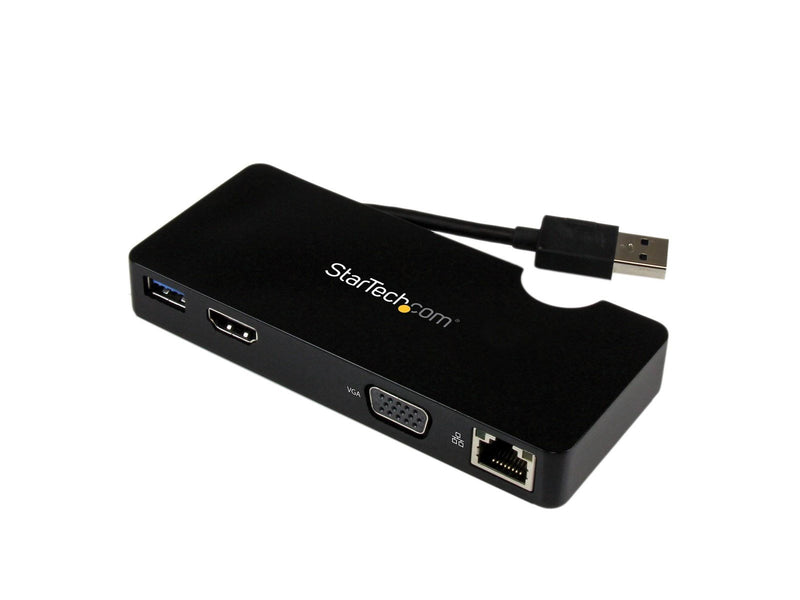 StarTech.com Travel Docking Station for Laptops - HDMI or VGA - USB 3.0 - docking station - HDMI