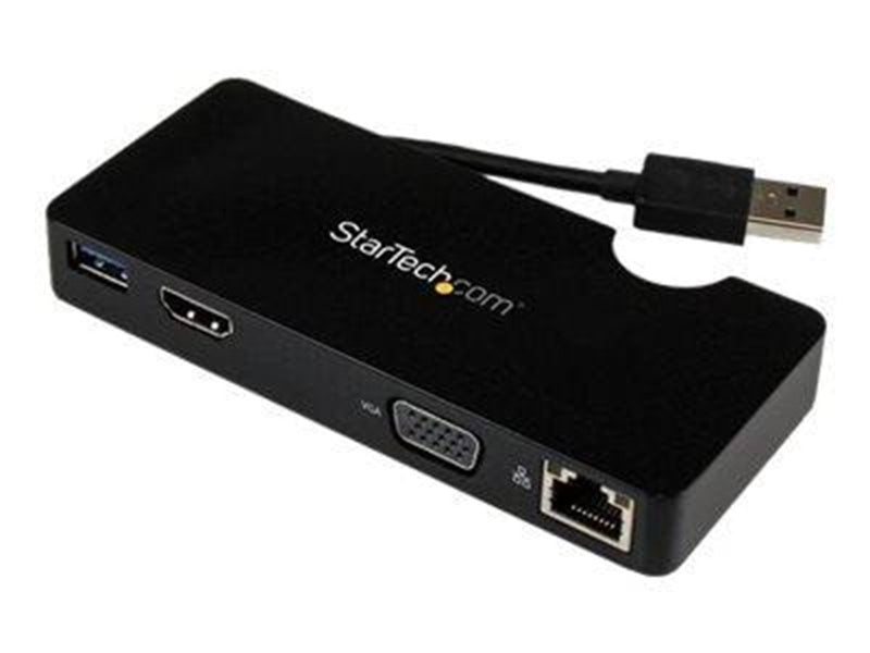StarTech.com Travel Docking Station for Laptops - HDMI or VGA - USB 3.0 - docking station - HDMI