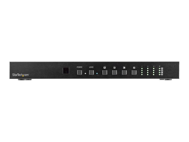 StarTech.com 4x4 HDMI Matrix Switch w/ Audio and Ethernet Control - 4K 60Hz - video/audio switch - 4 ports