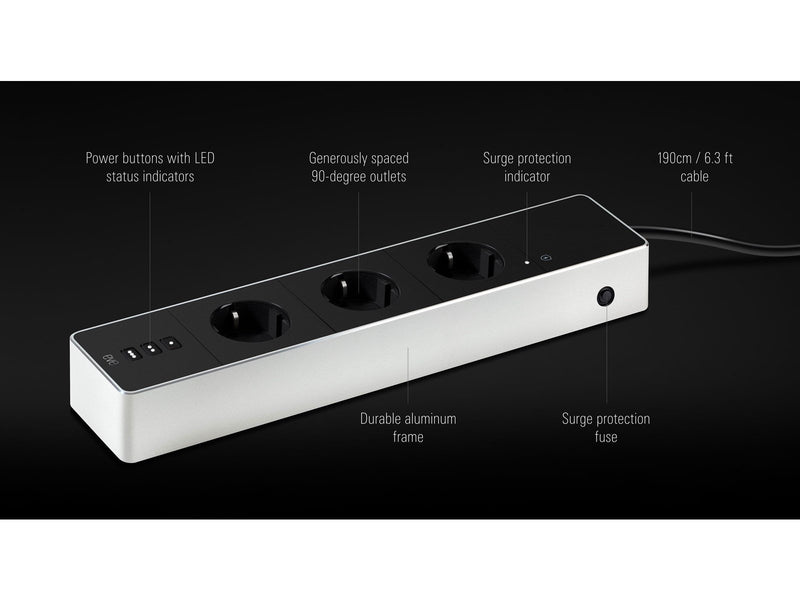 Eve Energy Strip - Connected Triple Outlet for Apple HomeKit
