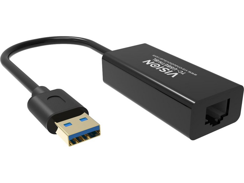 Vision TC-USBETH/BL USB RJ45 Ethernet Adaptor