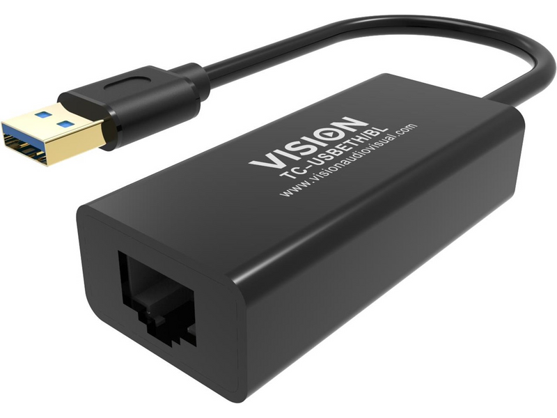 Vision TC-USBETH/BL USB RJ45 Ethernet Adaptor