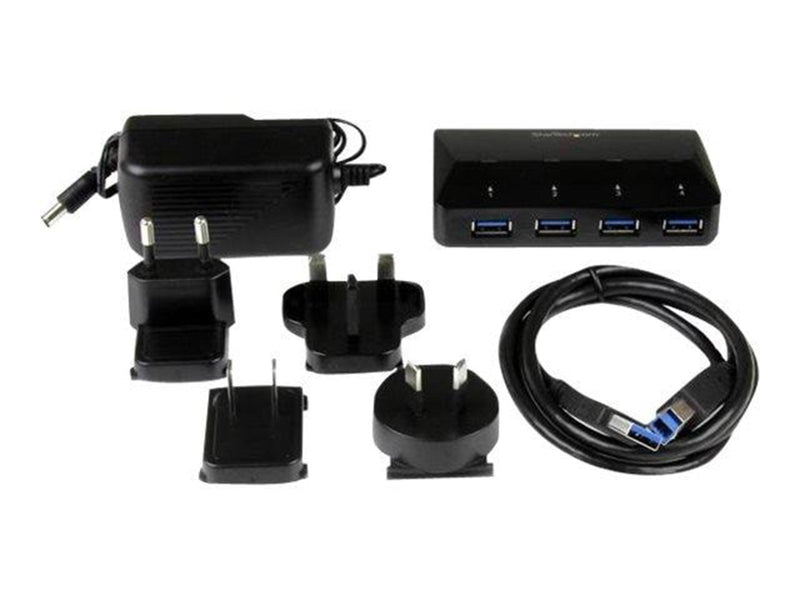 StarTech.com USB 3.0 Hub 4-Port plus Dedicated Charging Port USB-Hubs - USB 3.2 - 4 - Schwarz