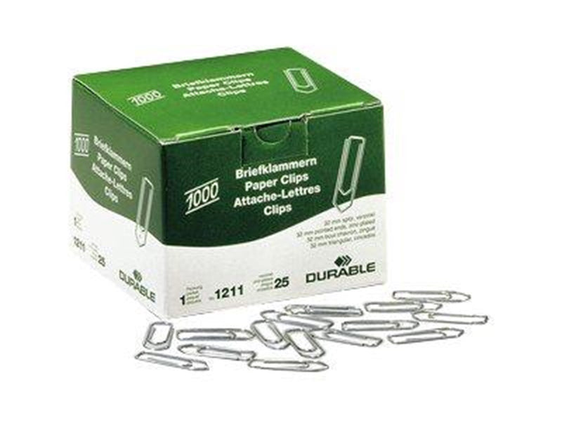DURABLE Briefklammern 32 mm 1000 Stück verzinkt