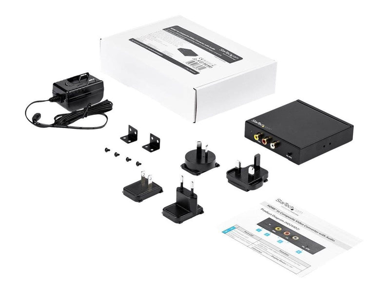 StarTech.com HDMI to RCA Converter Box with Audio - Composite Video Adapter - video converter - black