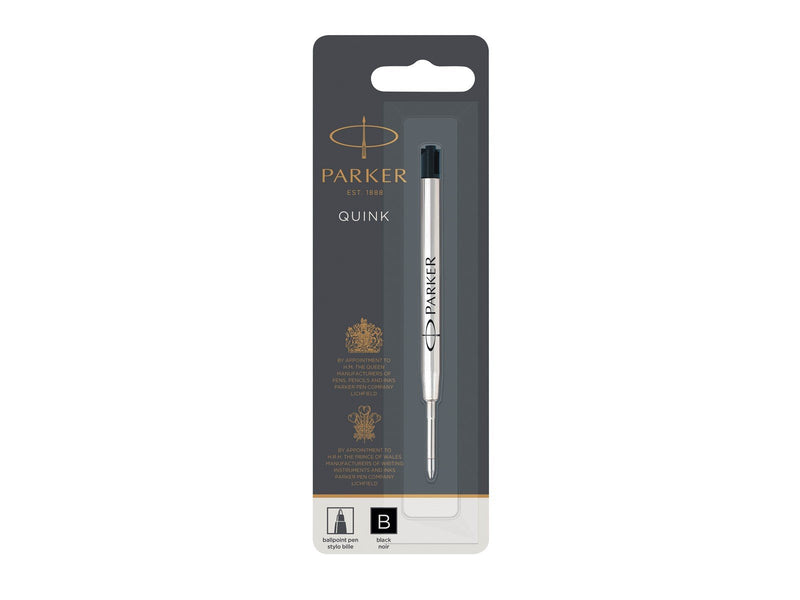 Parker Kugelschreiberminen | breite Spitze | schwarze QUINKflow Tinte | 3 Ersatzminen für Kugelschreiber
