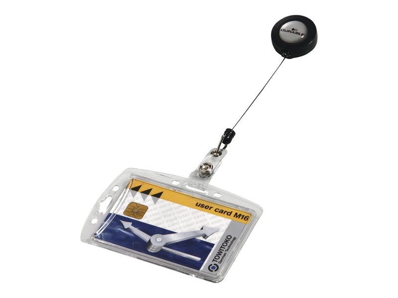 DURABLE Hartbox f 1 Ausweiskarte mit Jojo 10er Pck