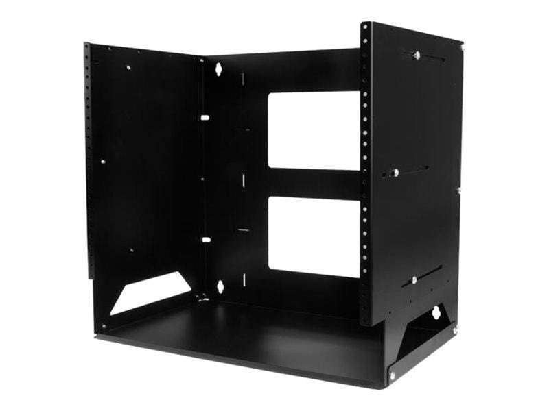 StarTech.com Wall-Mount Server Rack with Built-in Shelf - Solid Steel - 8U rack (wall mount) - 8U