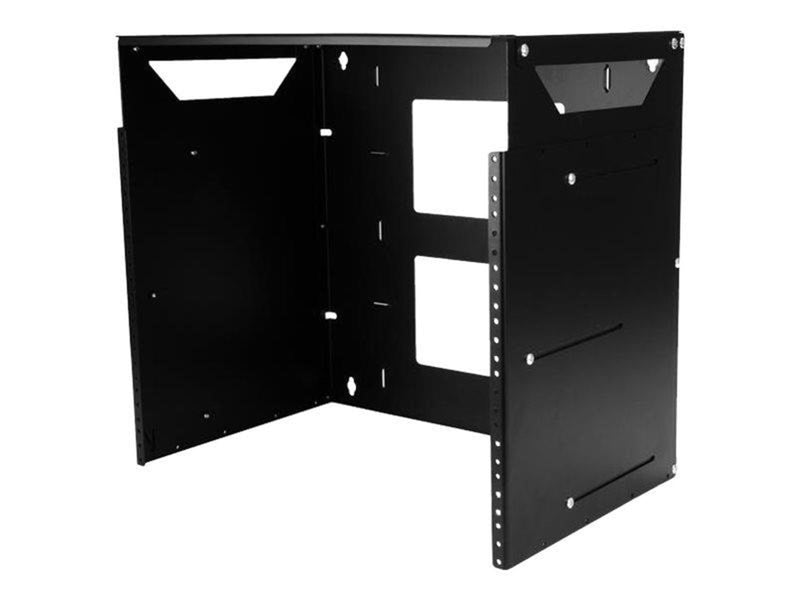 StarTech.com Wall-Mount Server Rack with Built-in Shelf - Solid Steel - 8U rack (wall mount) - 8U
