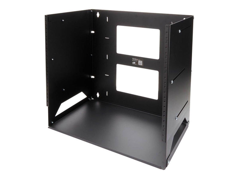 StarTech.com Wall-Mount Server Rack with Built-in Shelf - Solid Steel - 8U rack (wall mount) - 8U